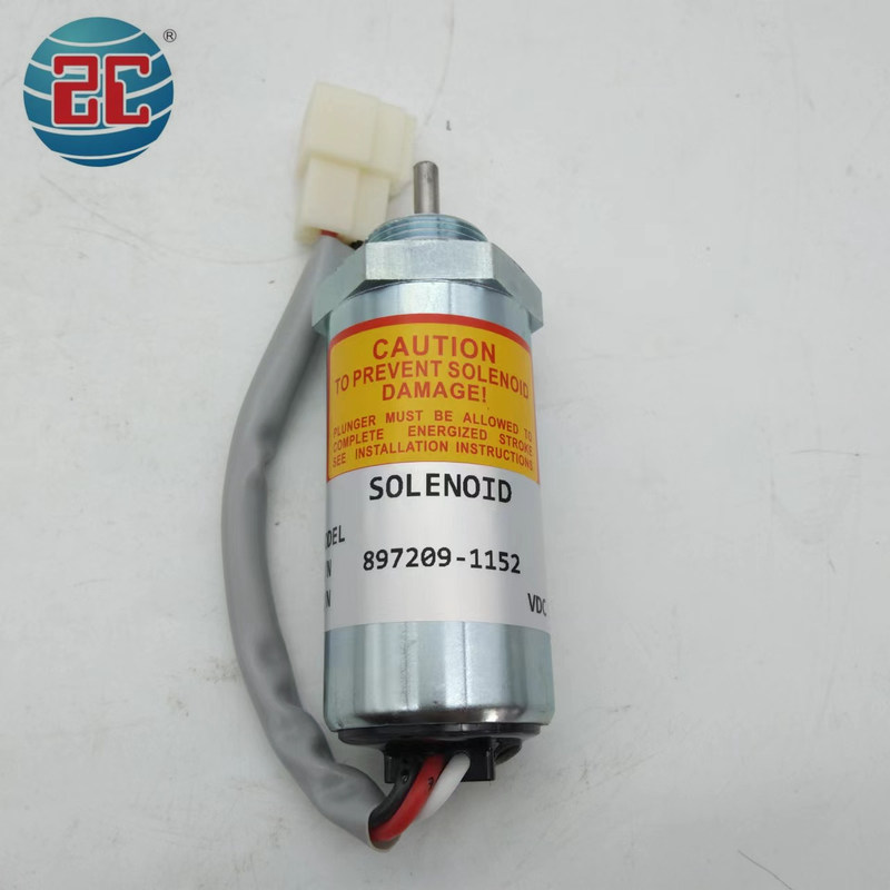 897209-1152 HITACHI MV2-40 EX40 SK75 4LE1 4LE2 için Ekskavatör Durdurma Solenoid Valfı