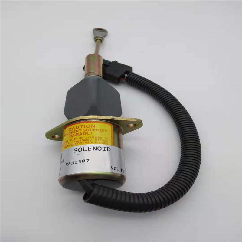 RE53507 Cummins Motor John Deere Traktör/Ekskavatör için Uygun Stop Solenoid Valfı