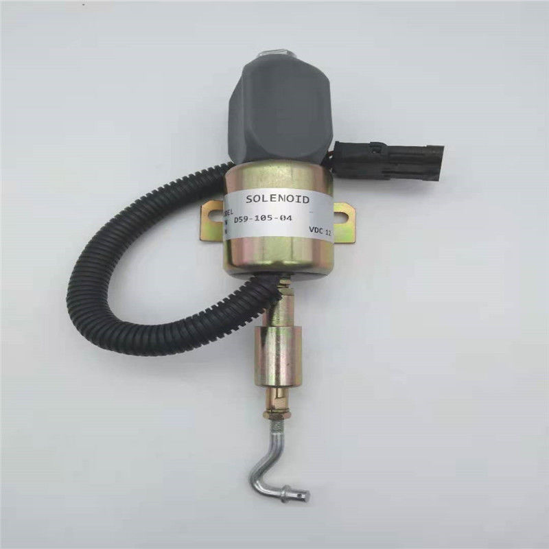 D59-105-04 12V Durdurma Solenoid Valfı Cummins Ekskavatör Dizel Motoru İçin Uygun