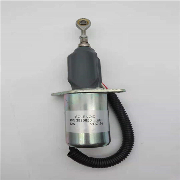 3935650 Cummins 6CT Ekskavatör Motor Parçaları İçin Üçgen Fiş Durdurma Solenoid Valfı Fit