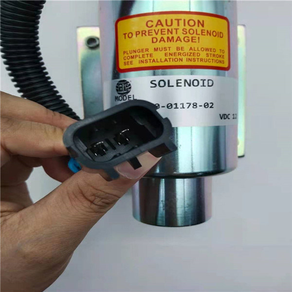 10-01178-02 Ekskavatör motoru V2203 Carrier için durdurma Solenoid Valfı HIZ KONTROLÜ 12V