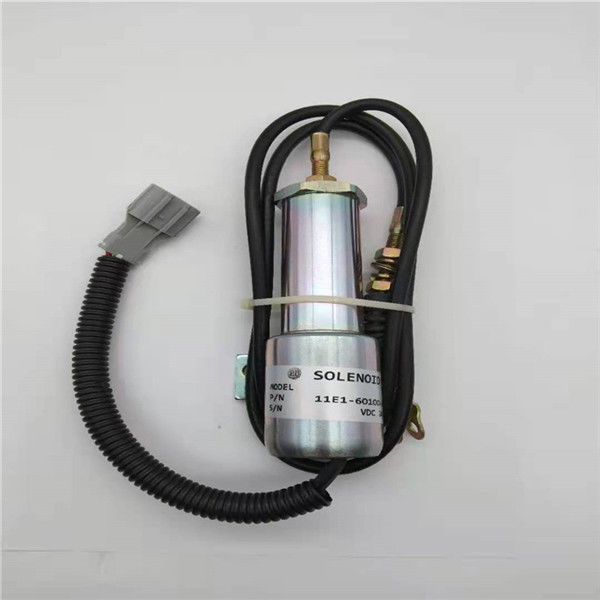 11E1-60100-24 Ekskavatör Daewoo Doosan DH220-5 24V için Durdurma Solenoid Valfı