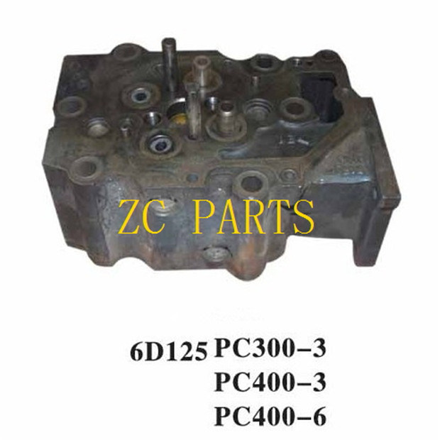 6151-12-1100 Motor Silindir Kafası 6D125 Komatsu PC300-3 PC400-3 PC400-6 için Fit